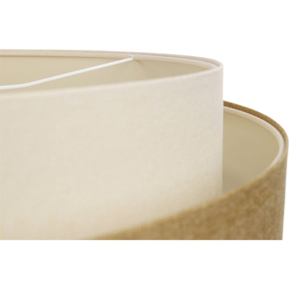 Suspension ronde en tissu et rotin Boho Elegant