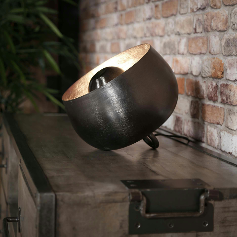 Lampe déco industrielle en métal forme cloche TRIBECA