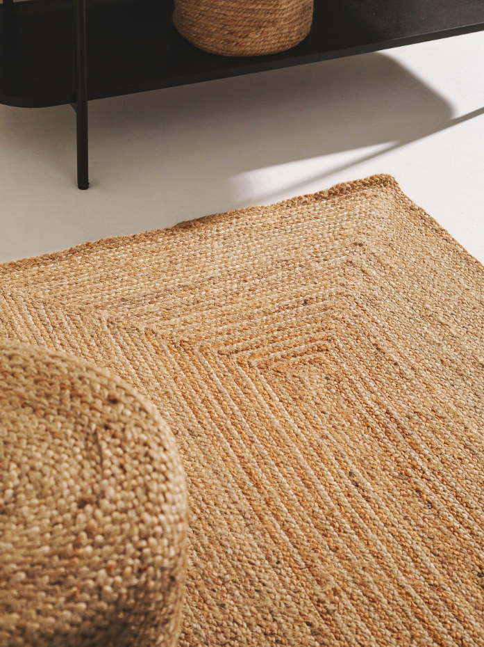 Tapis de jute tissé main JUTTA
