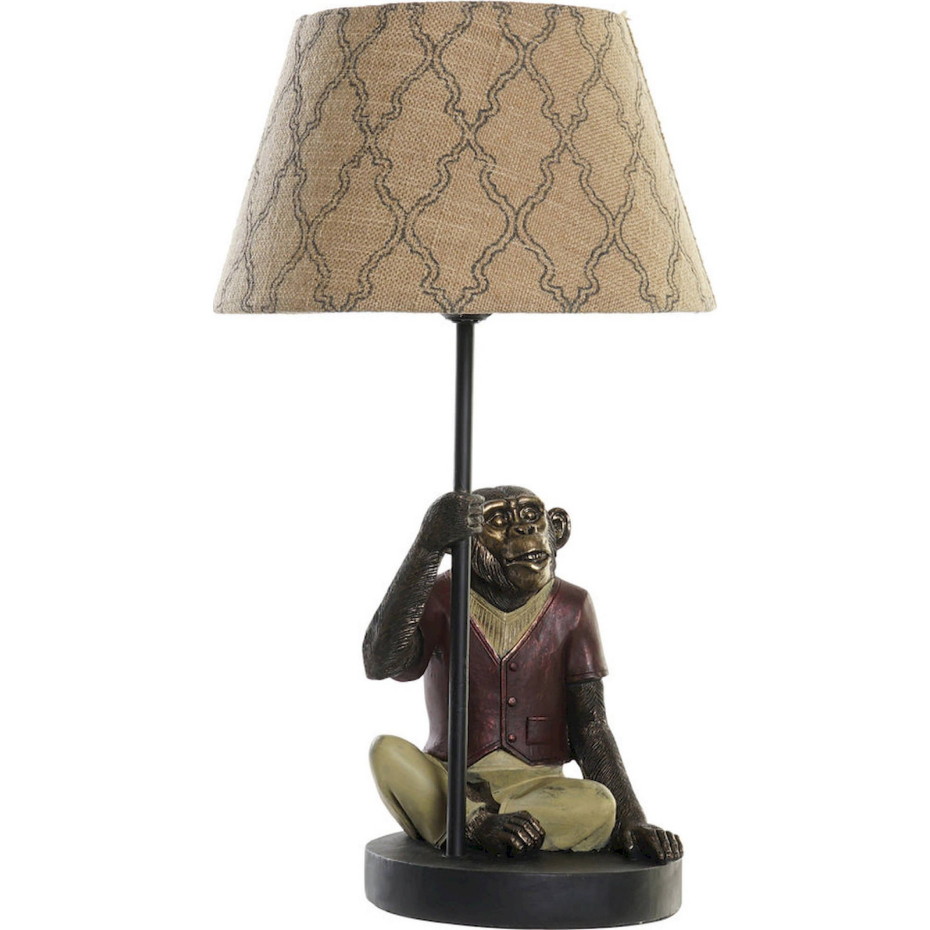 Lampe de table singe en résine
