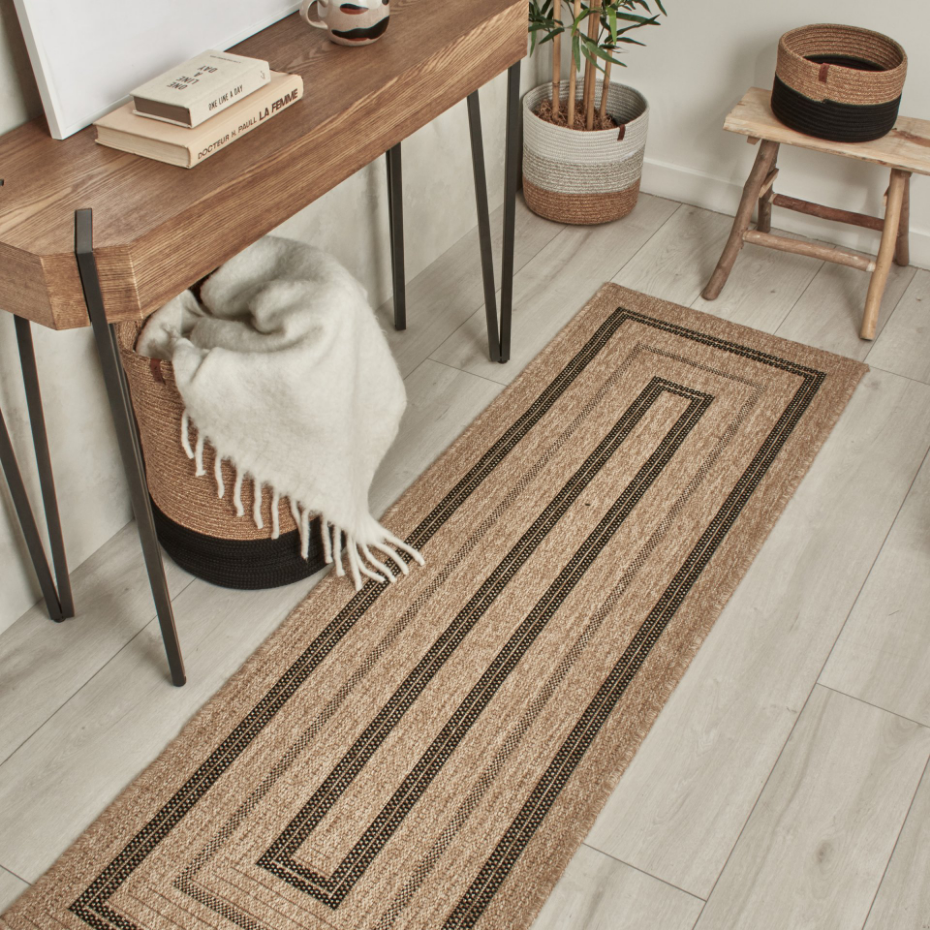 Tapis de salon intérieur extérieur motifs rectangles Nature