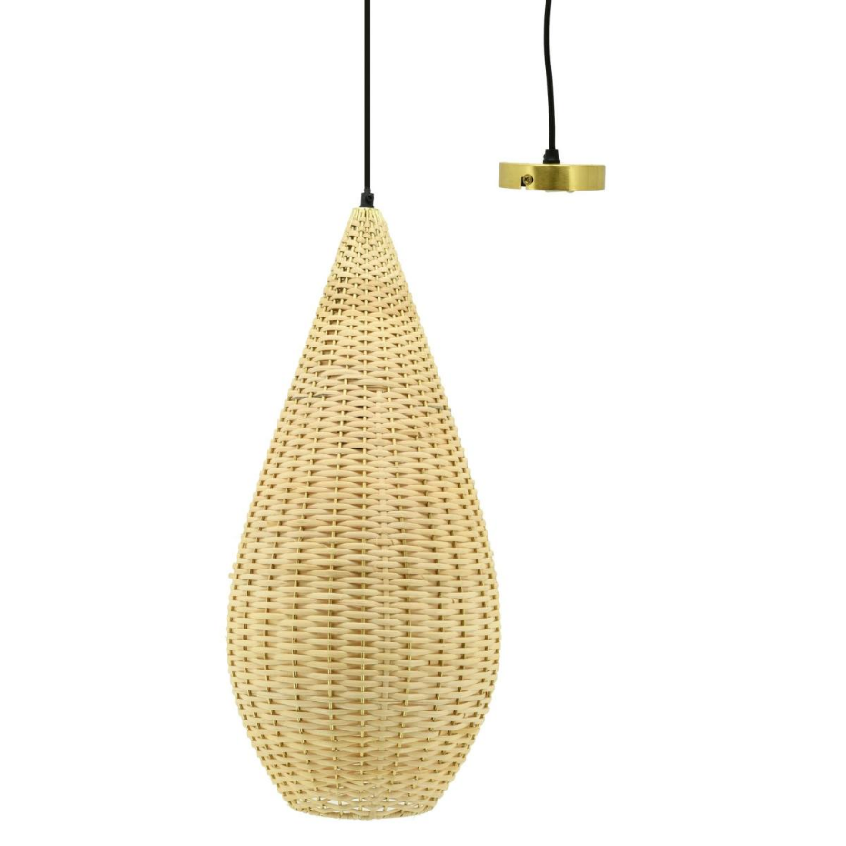 Suspension goutte en rotin naturel Diamètre 27cm