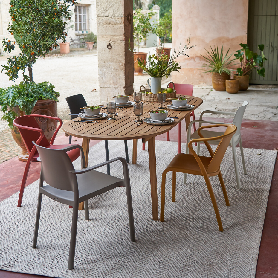 Lot de 2 fauteuils en polypropylène, Predsida