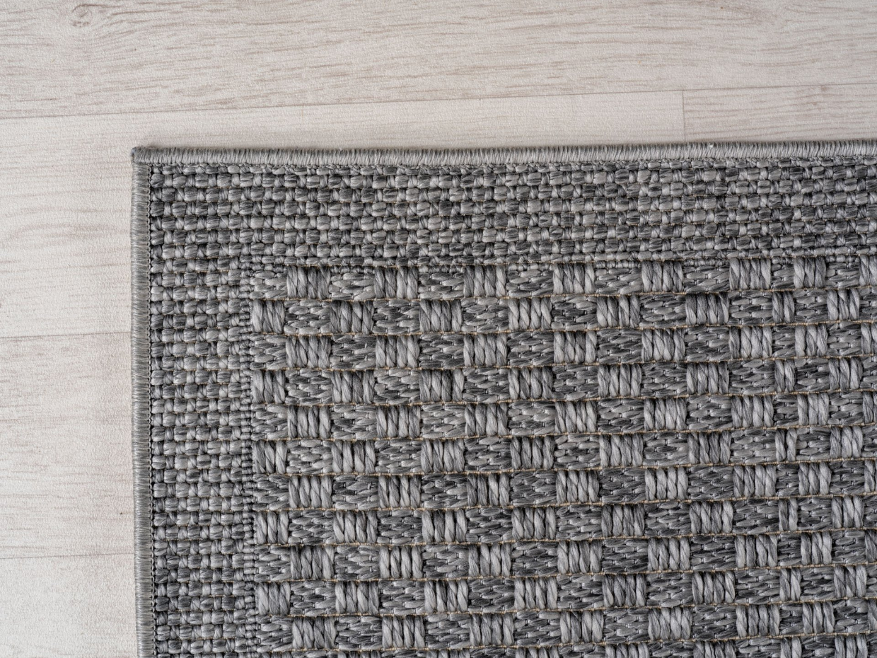 Tapis intérieur extérieur graphique à motifs tissés NEREA