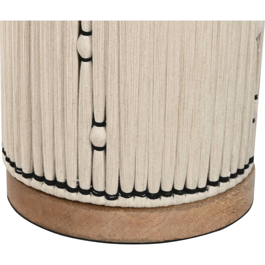 Lampadaire en raphia et coton format carré Urban Vila3
