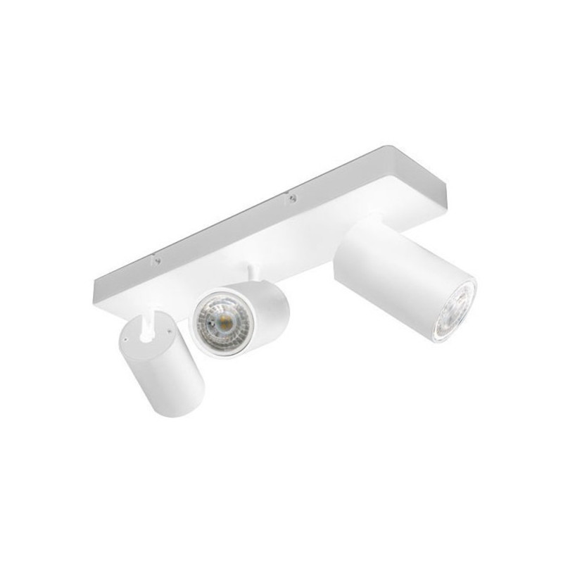 Spot Triple Blanc Ampoule Gu10 Inclinable Et Orientable