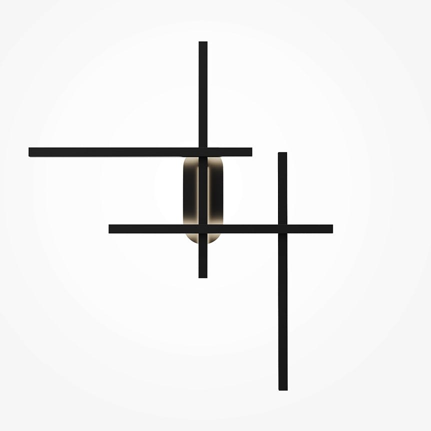 Applique murale graphique – barres croisées noires SALEM