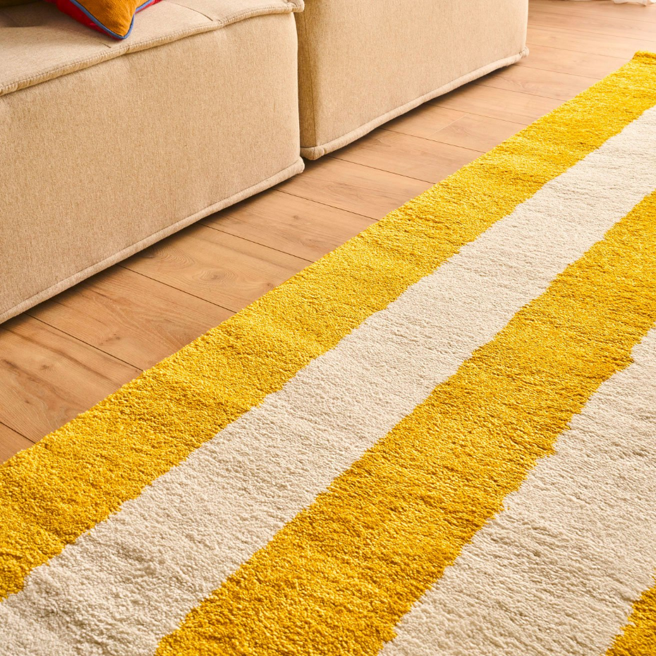 Tapis bicolore à rayures GROOVY