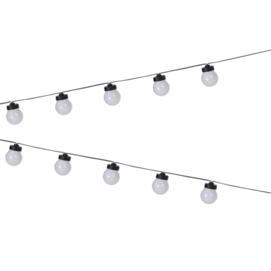 Guirlande lumineuse guinguette boules blanches