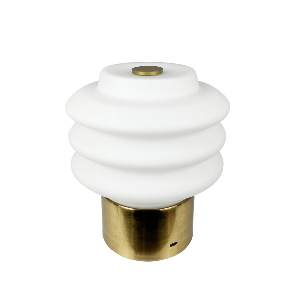 Lampe à poser LED verre opale DIVA