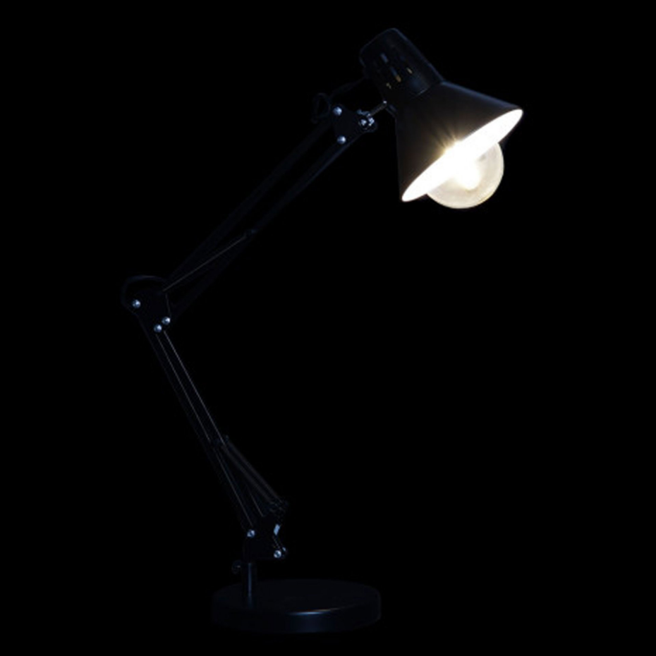 Lampe de bureau articulée flexo métal noir 22x39x69cm