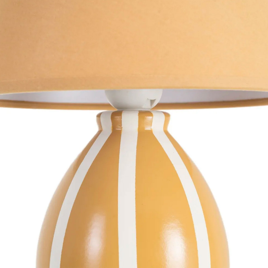 Lampe à poser céramique jaune 22x22x30cm