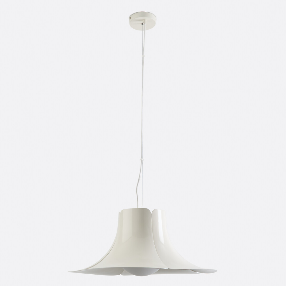 Suspension pétales métal fer et opaline Ø48 cm, Tessen