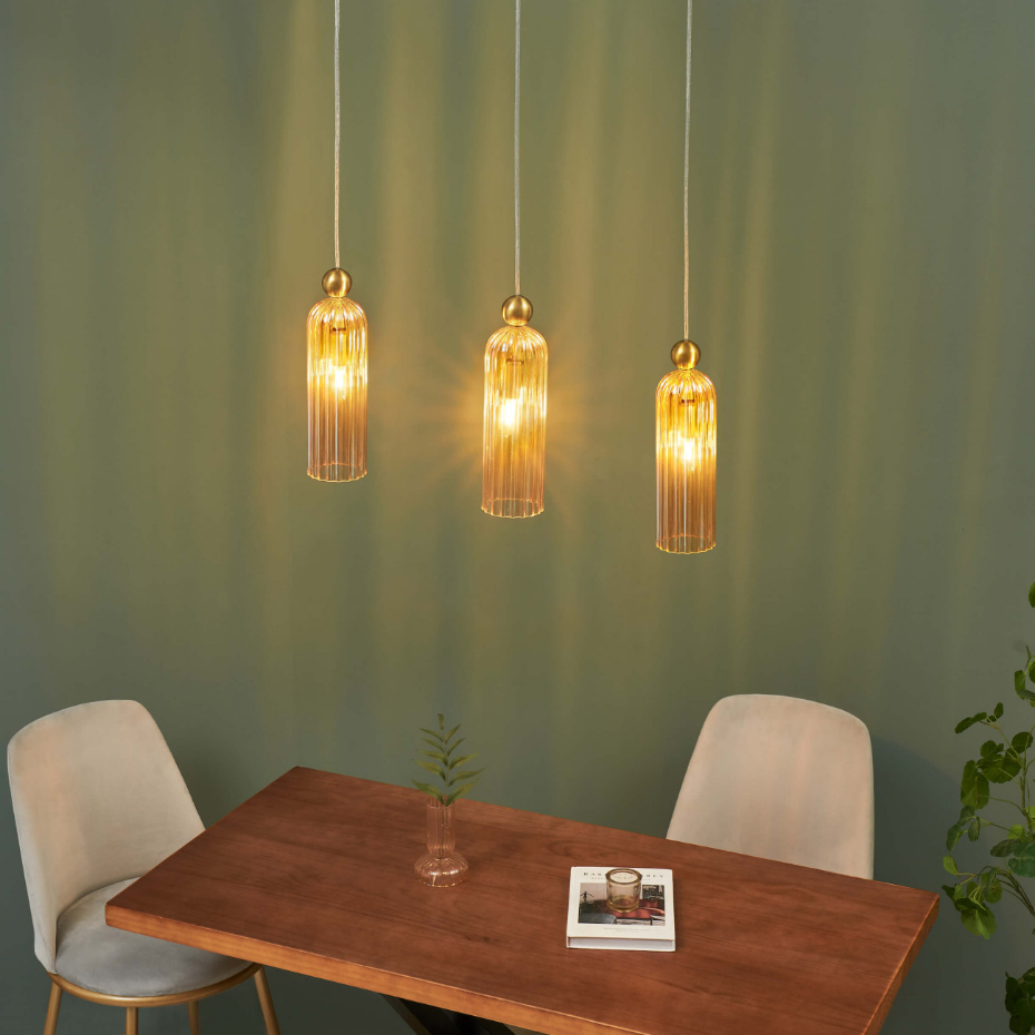 Suspension en verre cylindrique - LEONORA