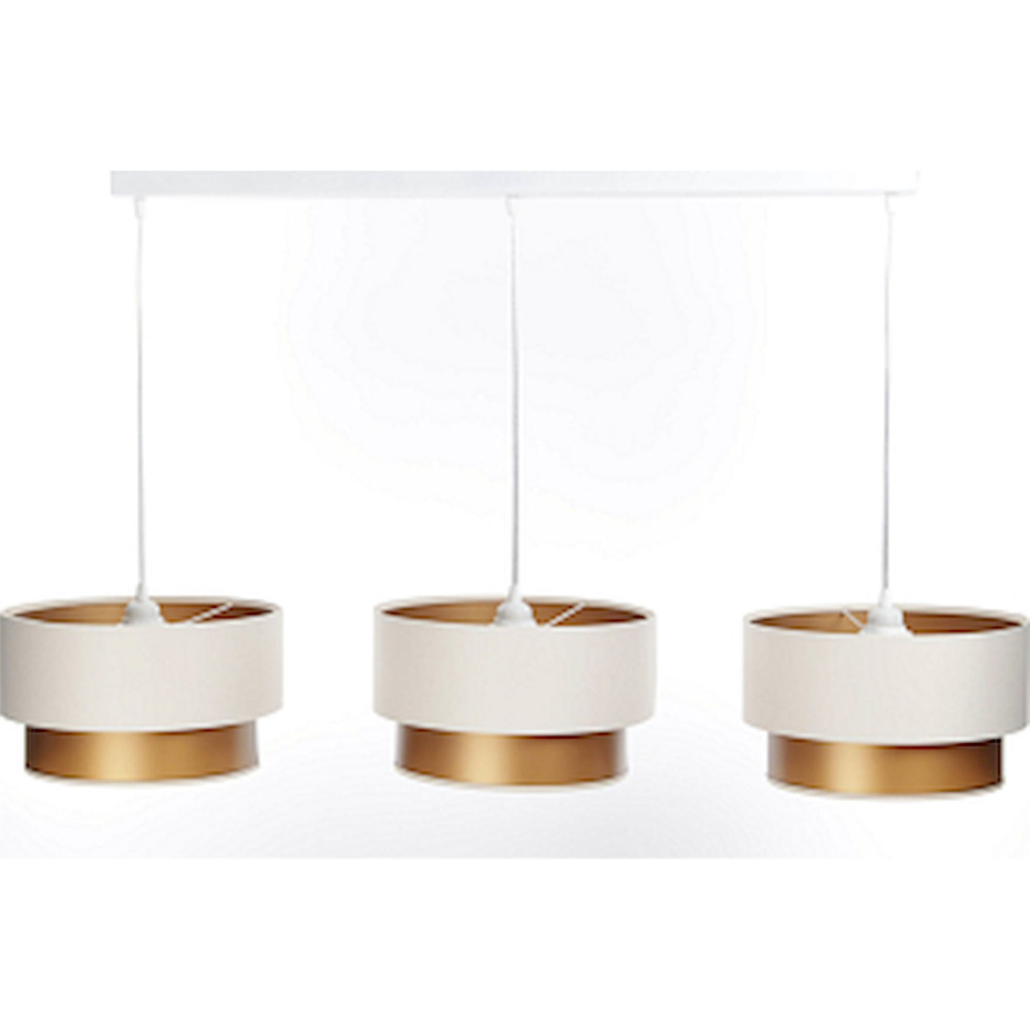 Suspension rectangulaire en PVC effet cuivre Duo ellegant