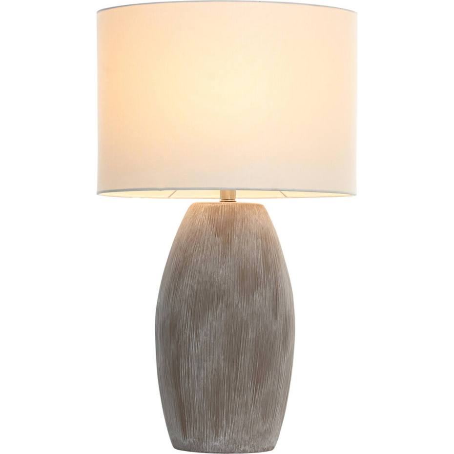 Lampe de table en céramique effet gratté rond Urban