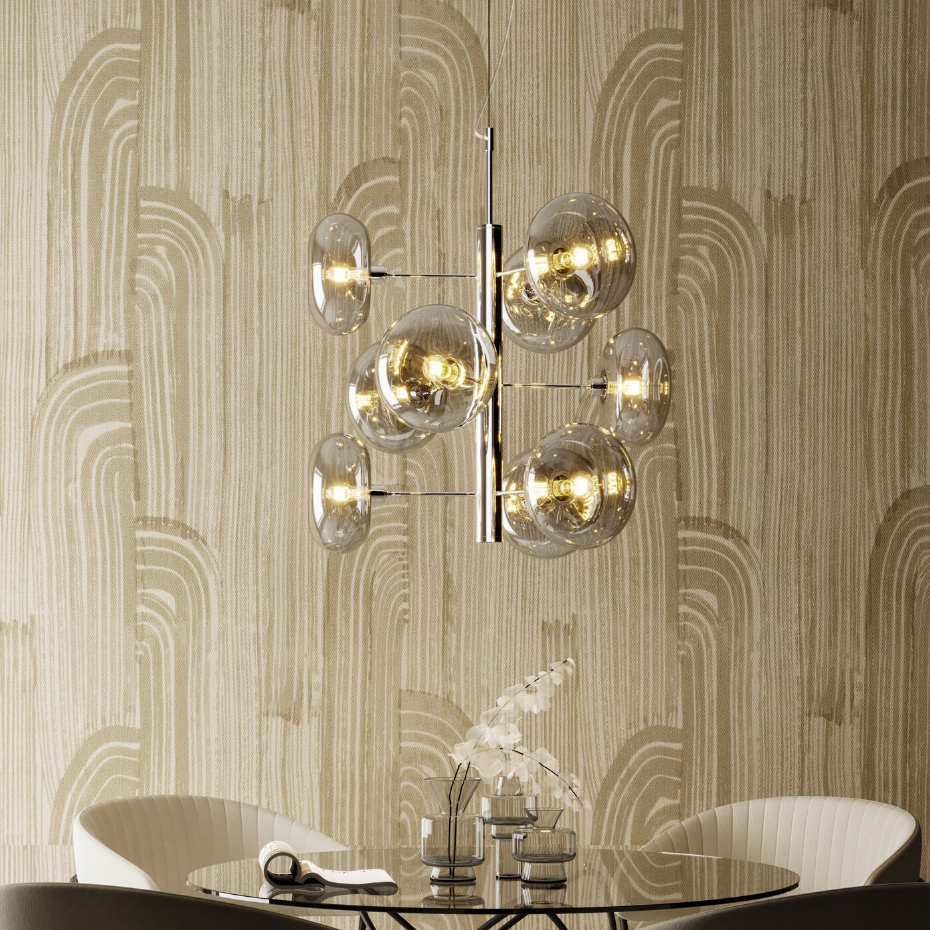 Suspension en verre et acier, HEADLIGHT