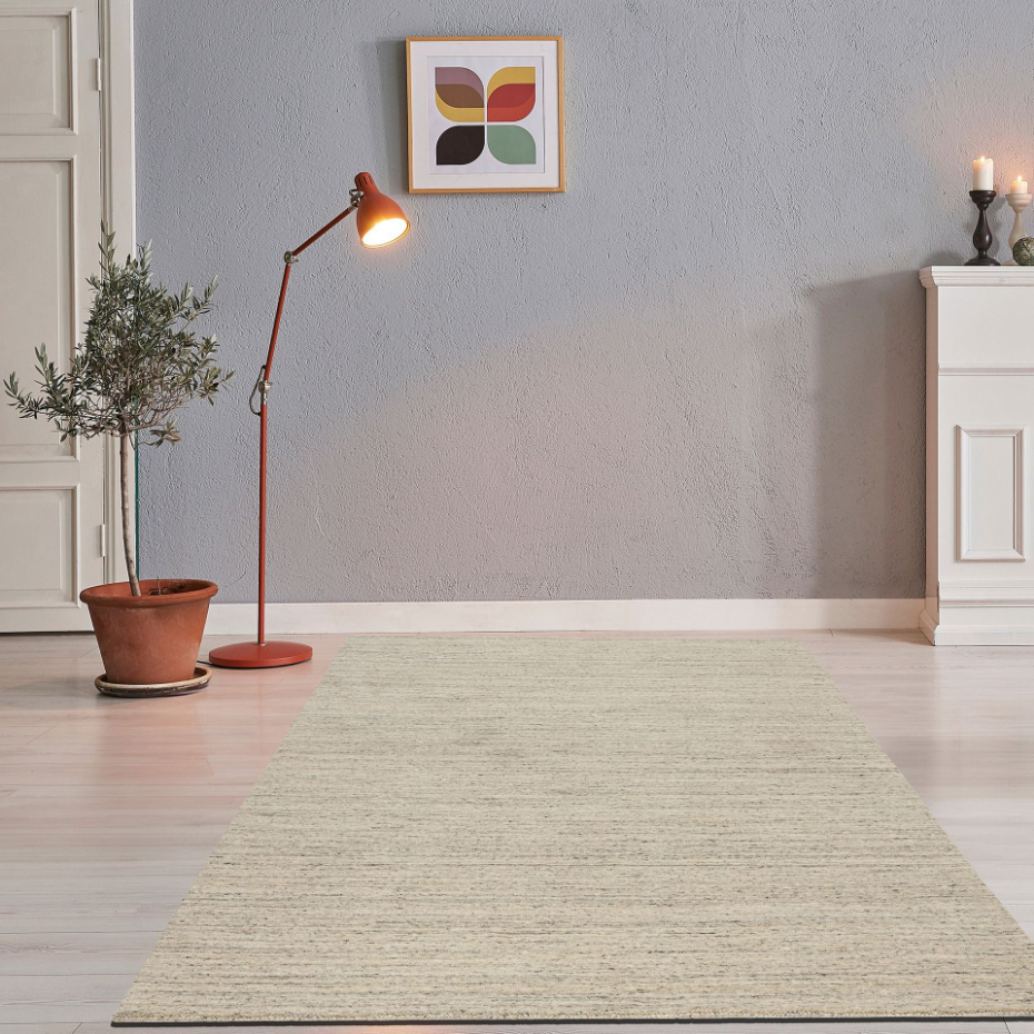 Tapis de salon UNI en laine tissé à la main - Pure