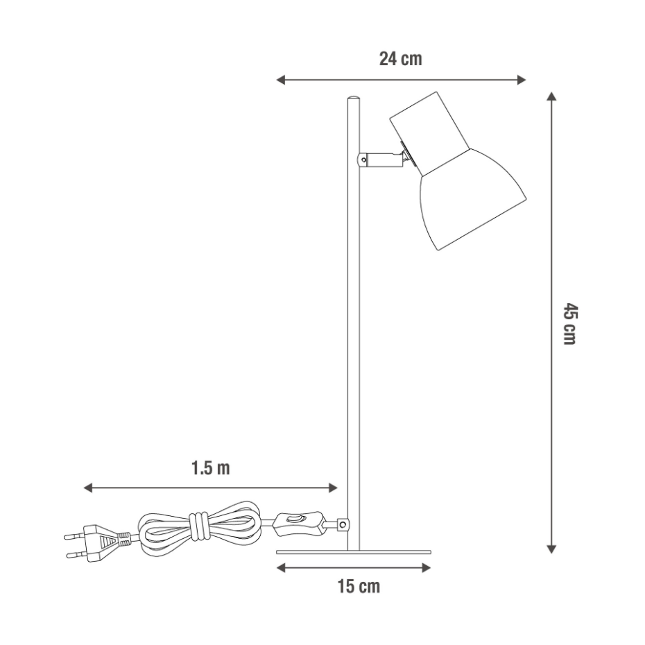 Lampe de bureau en bois, VENOSA