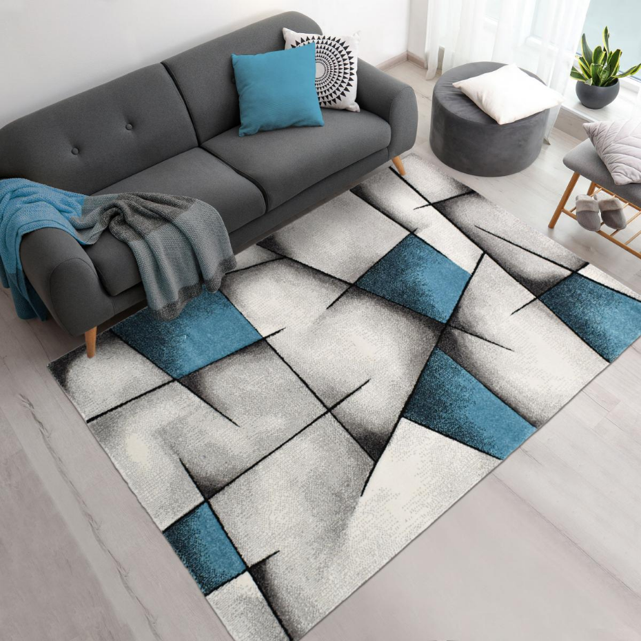 Tapis entrée tissé motif géométrique LYN8 ULTIMA