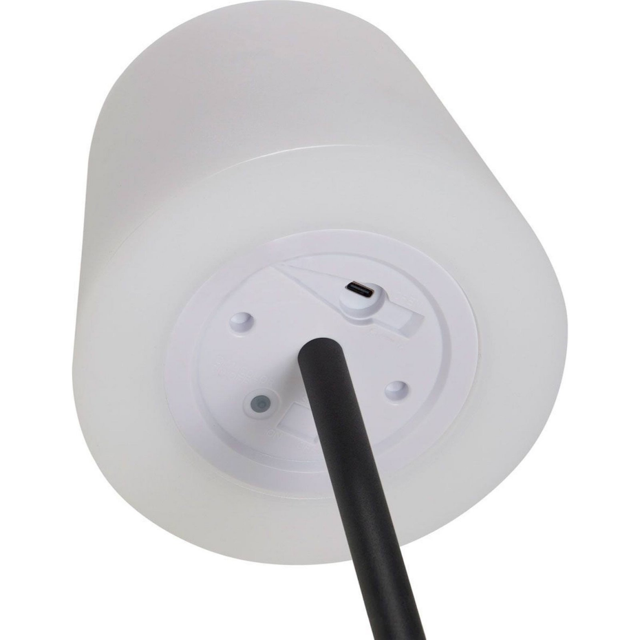 Lampe de table LED en métal format rond