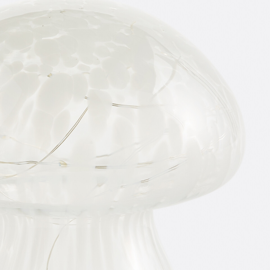 Lampe décorative champignon à LED en verre, Onoki