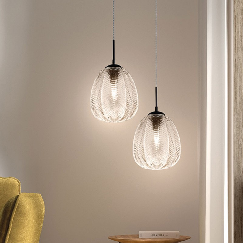 Suspension En Verre Transparent Menta