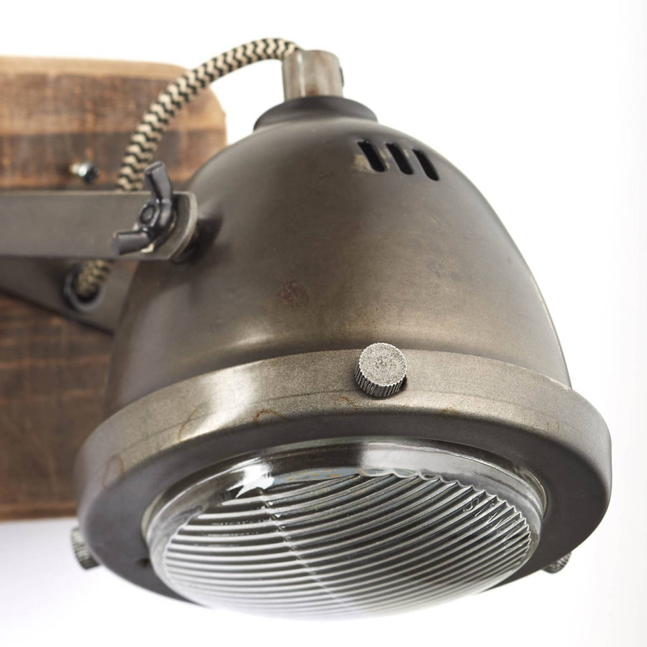 Projecteur halogène en bois industriel