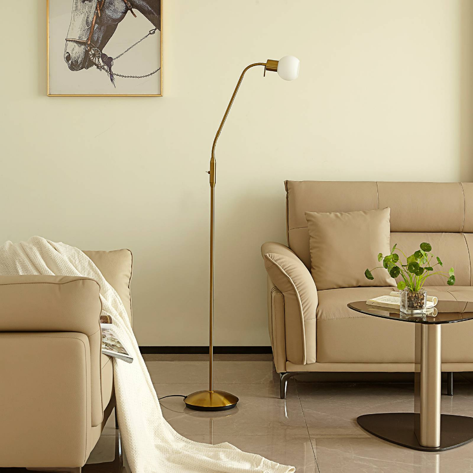 Lampadaire en métal moderne, Elaina