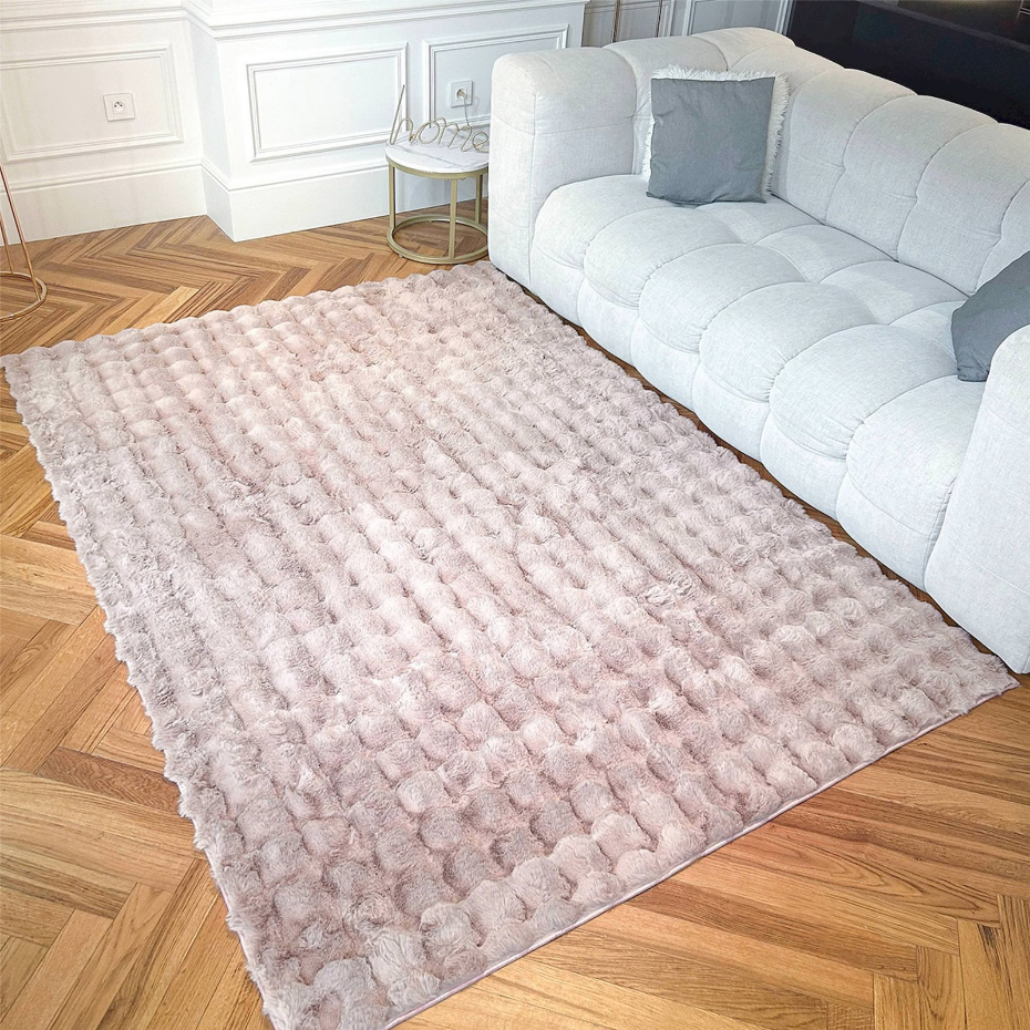 Tapis rectangulaire en polyester Bubble