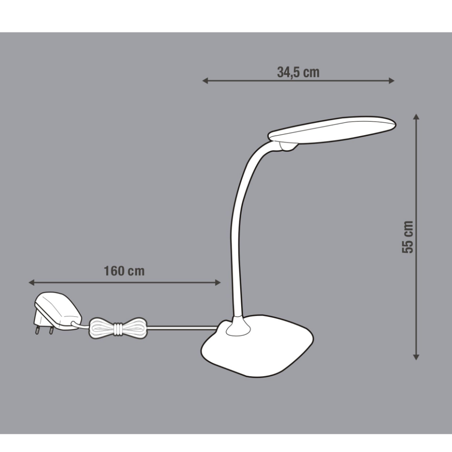 Lampe de bureau tactile, MEI