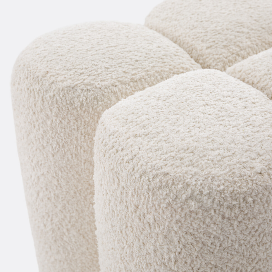 Pouf vintage polyester, Mariane