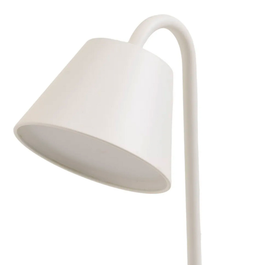 Lampe de bureau métal blanc LED sans fil 11x16x32cm