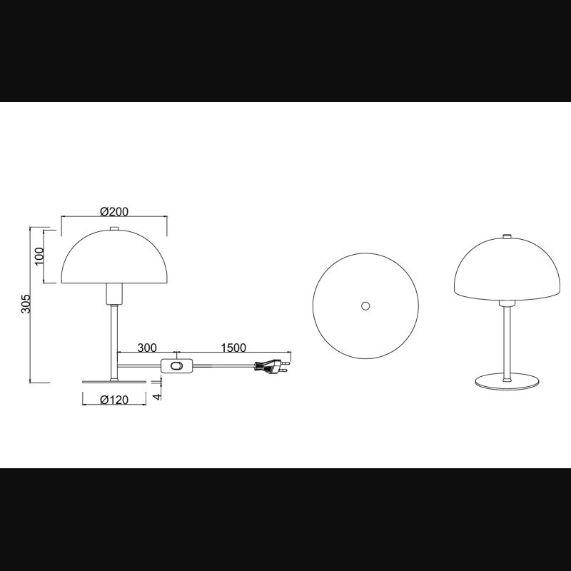 Lampe design en métal, NOLA