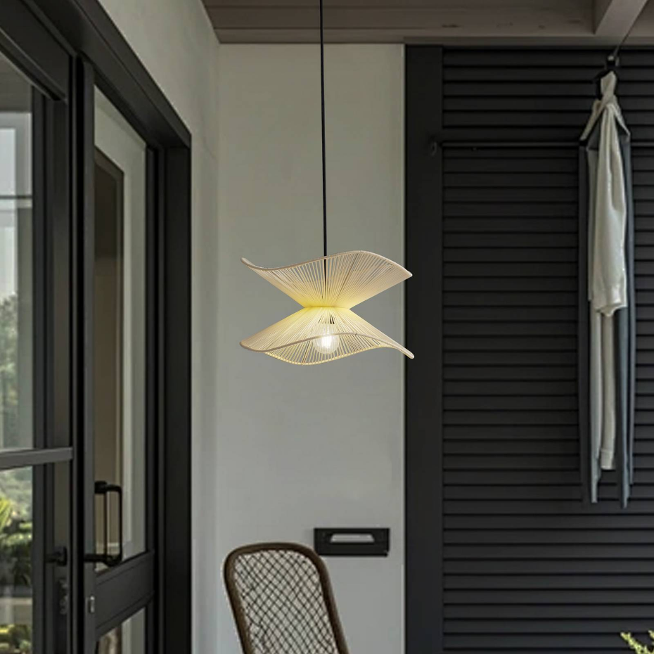 Luminaire extérieur en textile moderne