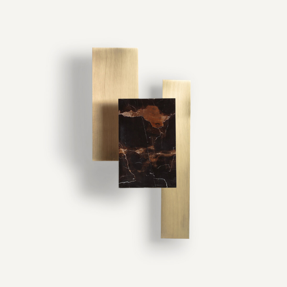 Applique marbre et laiton Portson