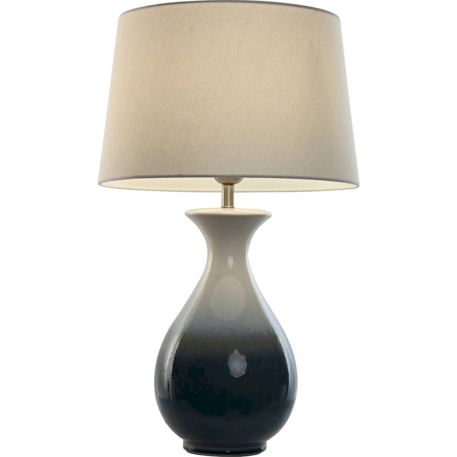 Lampe de table en céramique bicolore