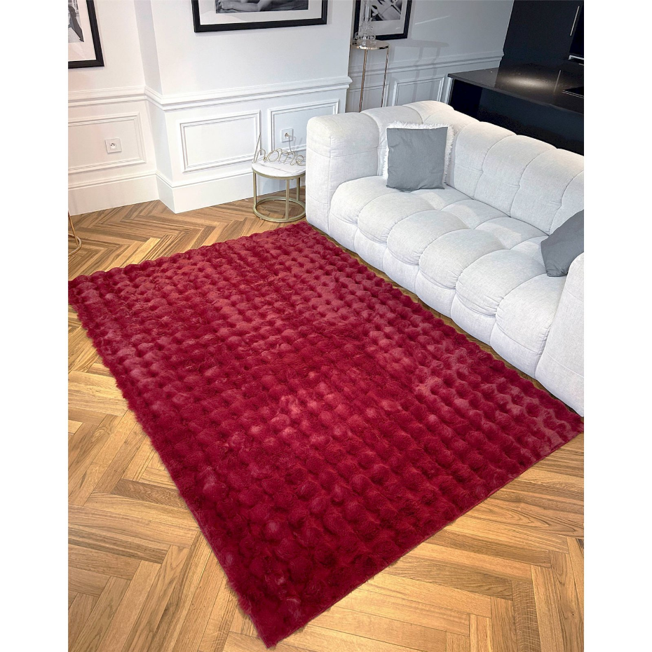 Tapis rectangulaire en polyester Bubble