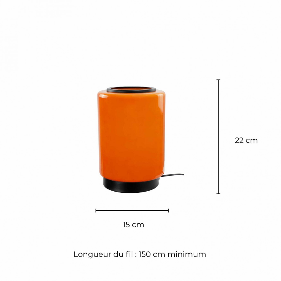 Lampe à poser en verre & métal, TEORA