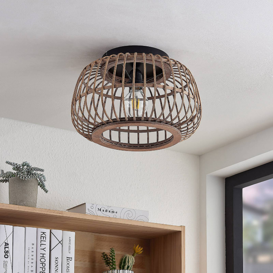 Plafonnier en bois scandinave, Bominio