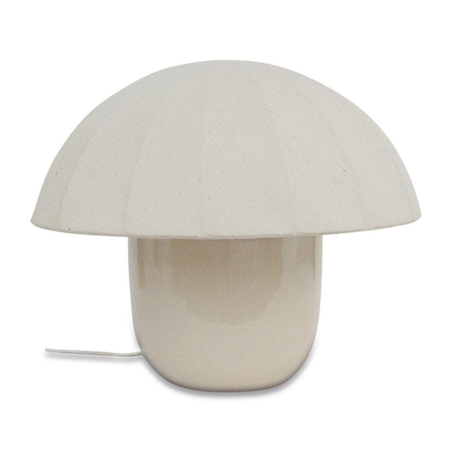 Lampe champignon design en coton et métal