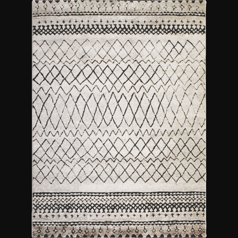 Tapis berbère tissé motifs tribaux LYN8  MABAL