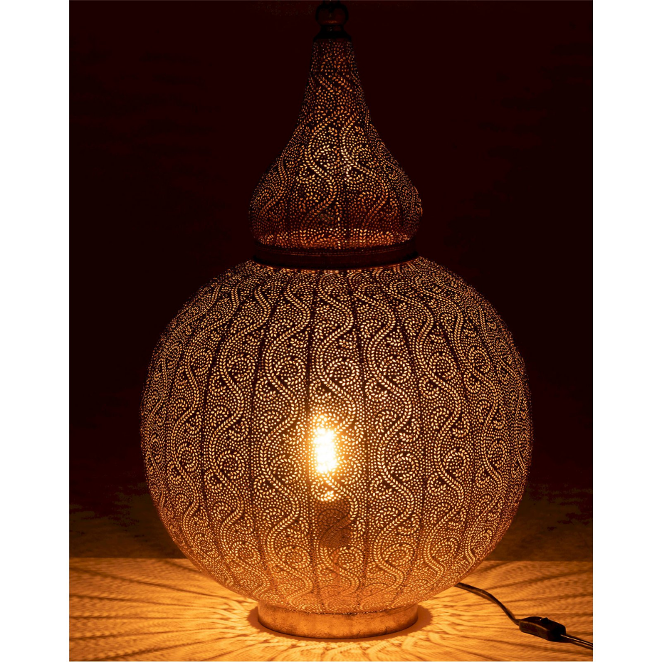 Lampe orientale en métal forme organique