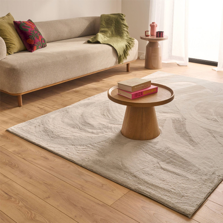 Tapis en polyester rectangulaire lavable nube
