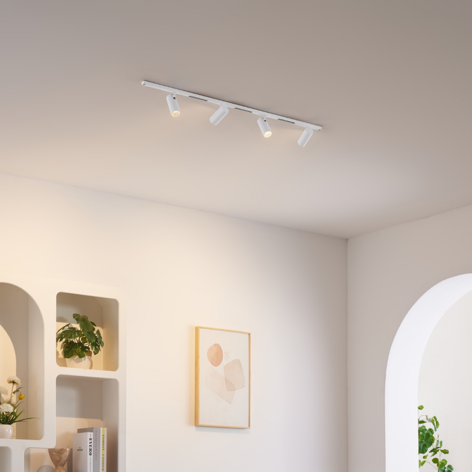 Kit rail 4 spots LED orientables - LYNE