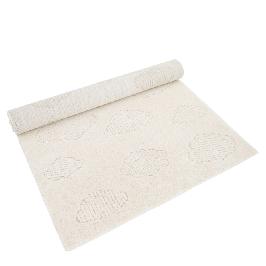 Tapis enfant petits nuages ton sur ton NOUBY