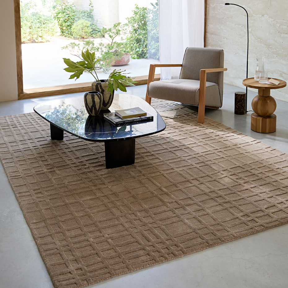 Tapis tufté main, laine et Tencel™, Kandi