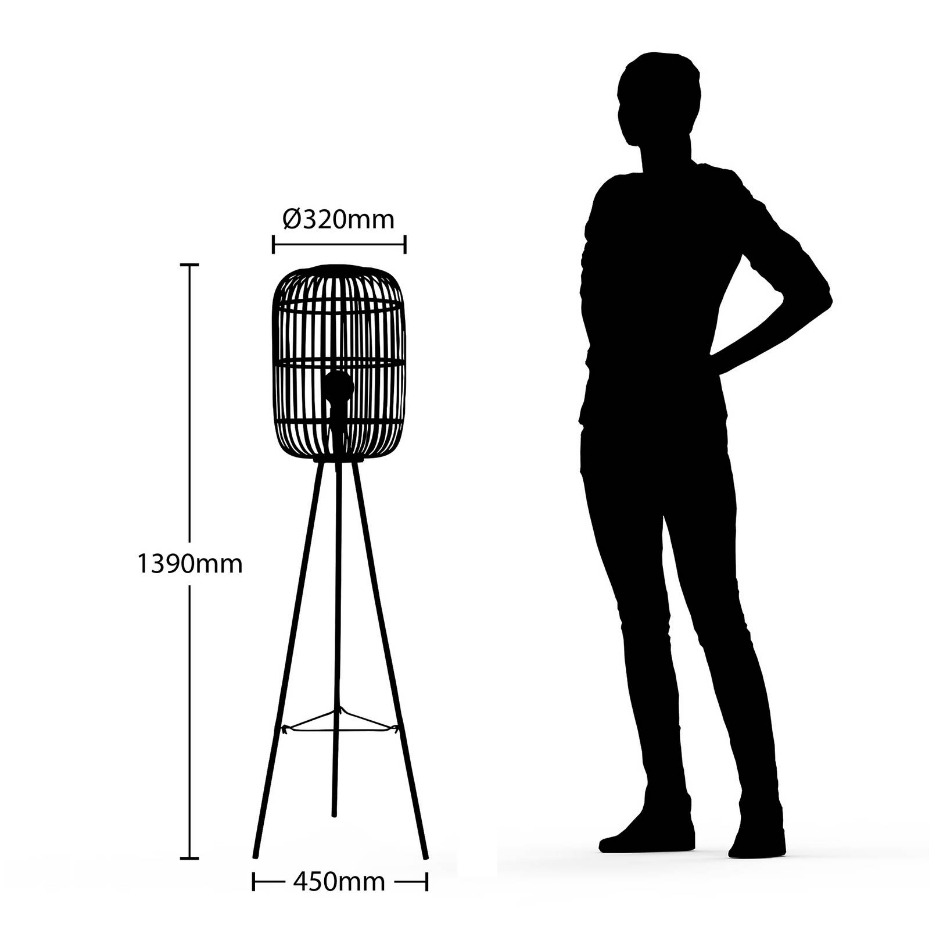 Lampadaire en bois traditionnel, Canyana