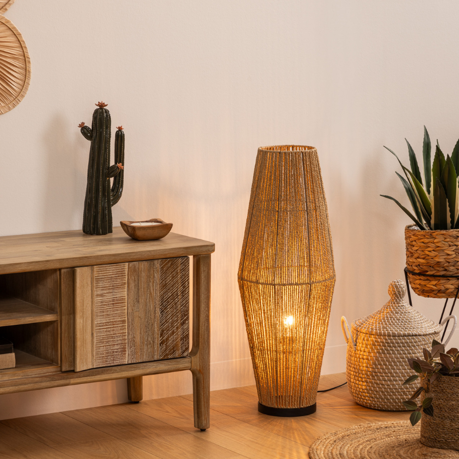 Lampadaire corde tressée AISSA