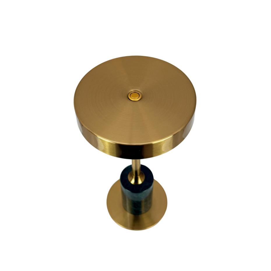 Lampe à poser LED Starlight chrome, marbre blanc